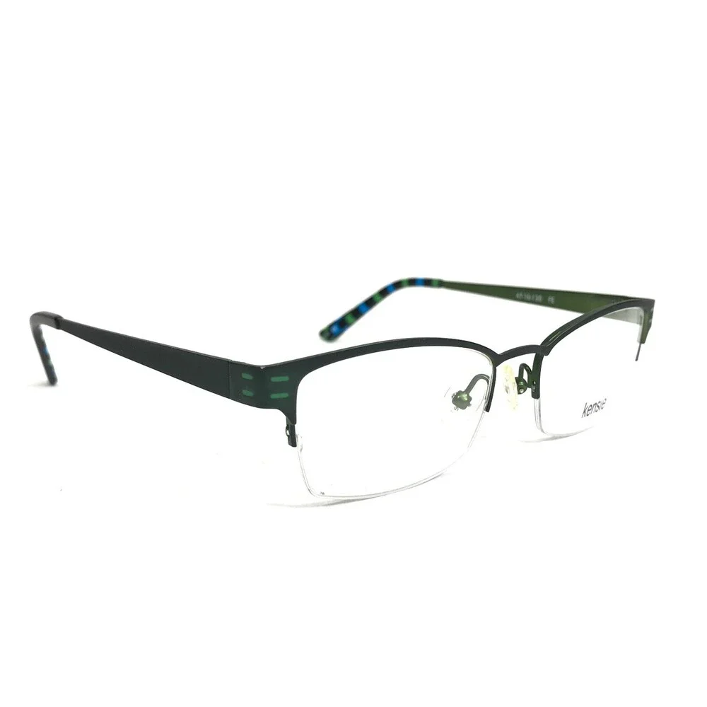 Kensie Eyeglasses Frames FLIRTY FE Green Rectangular Half Rim 47-16-130